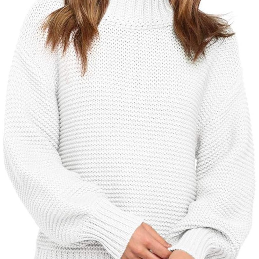 Cozy White Turtleneck Sweater